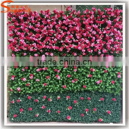 Latest Design Hotel Lobby Roses Flowers Vertical Green Plant Wall Artificial Flowers Wall photo-2