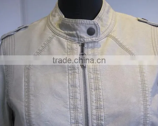 Men's Apparel Top Quality Wenzhou pu Leather Jacket photo-4