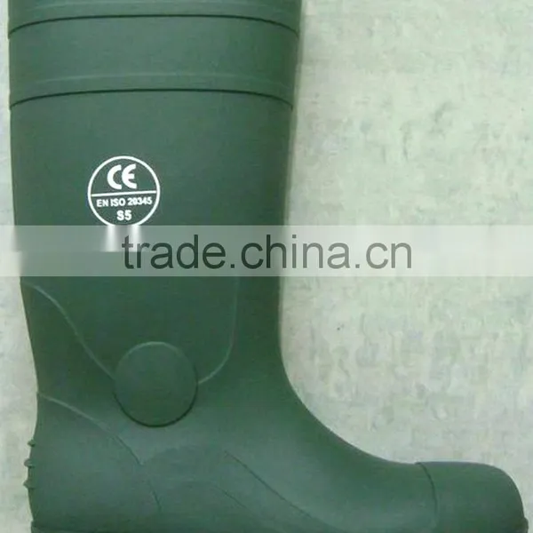 Comfortable PVC Waterproof Chemical Steel Toe Boots Wholesale photo-3