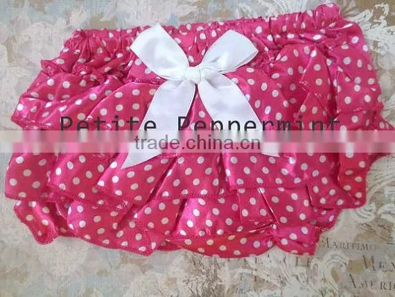Cute Plain Baby Kids Ruffle Bloomers for Girls Diaper Cover Cheap China Wholesale Kids Clothing photo-2