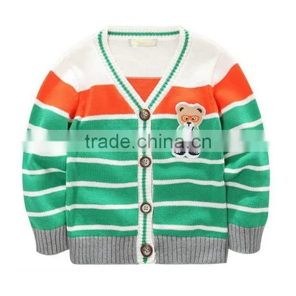 Stripe Sweater Kids Sweater Fashion Cardigan Wholesale Cotton Sweaters Kids photo-2