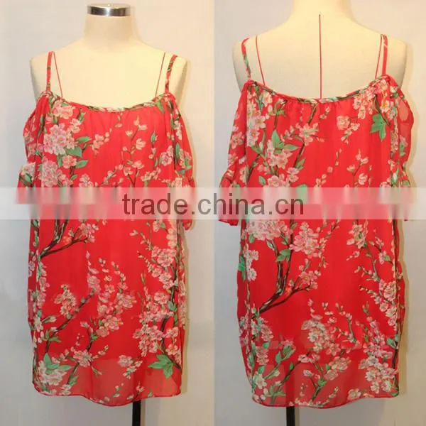 2016 Hot Sale Red off Shoulder Slip Dresses photo-2