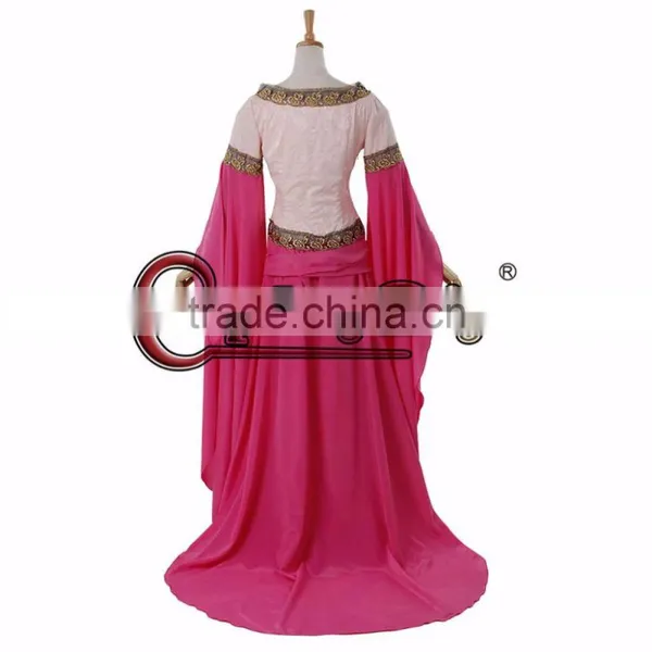 Pink Medieval Dress Medieval Dress Cosplay Costume Victorian Ball Gown Cosplay Costume Women's Fancy Dress Custom Made photo-4