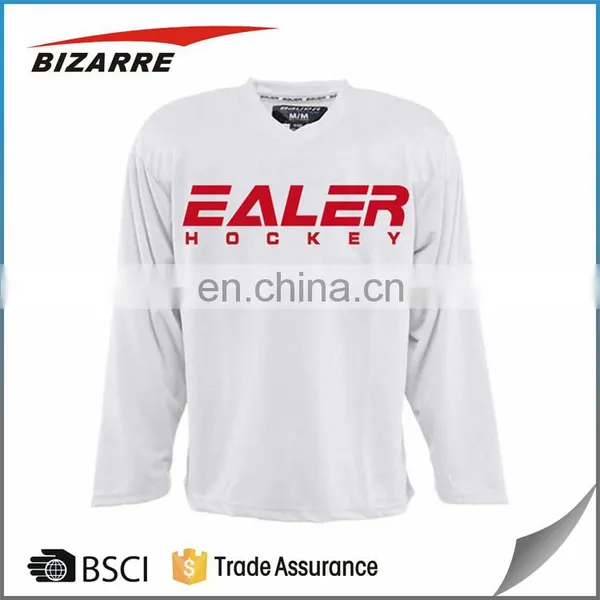 Custom Wholesale Polyester Dry Fit Sublimation Hockey Jersey Team photo-2