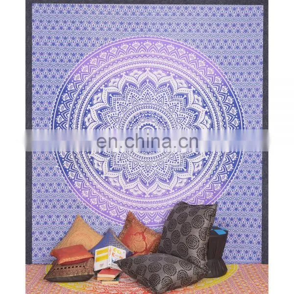 Bohemian Hippie Indian Jaipuri Mandala Tapestry Single Bed Size Without Pillow