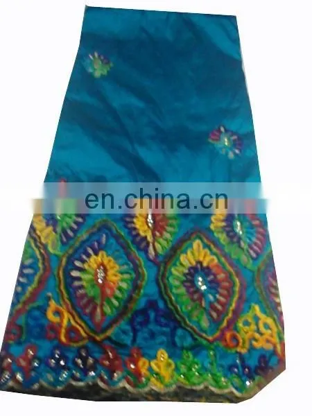 Dubai Indian African Nigerian Handwork Sequins Work Beaded Stone Work Georges Come With Blouses photo-3