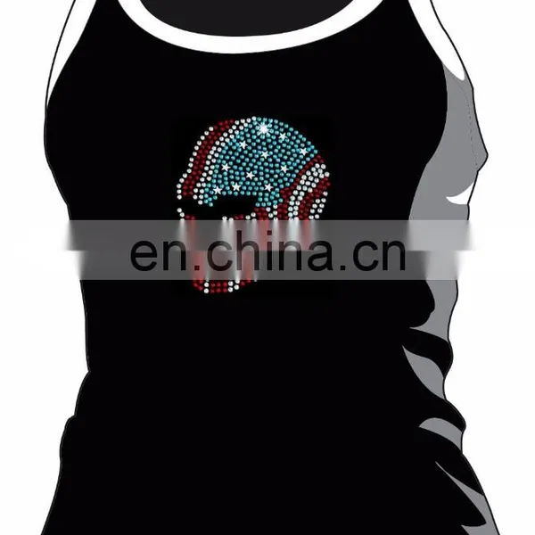 New Pattern Skull With Flag Rhinestone Design for Clothing photo-2