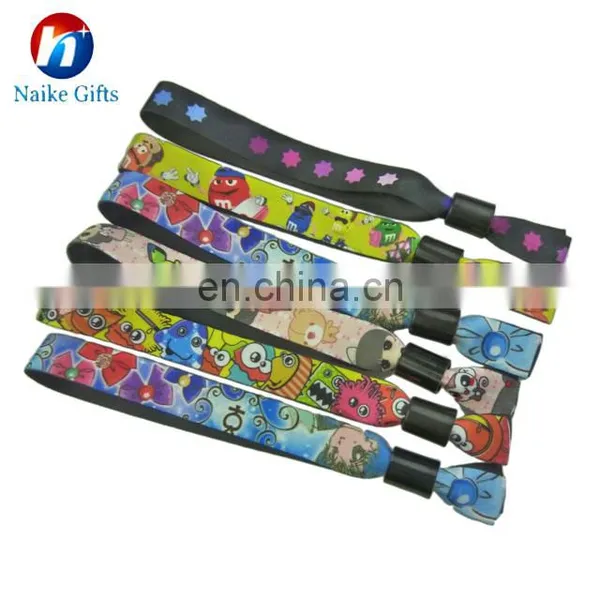 Cheap Promotional Party Custom Fabric Wristbands