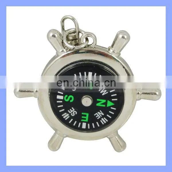 Multifunctional Compass With Keychain Key Ring Male Small Gift Logo