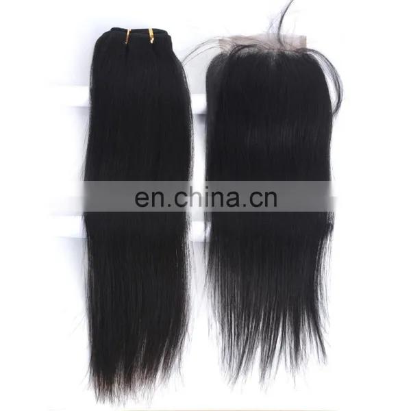 2017 Hot Sale Straight Hair Mink Brazilian Hair Bundle With Closure photo-2