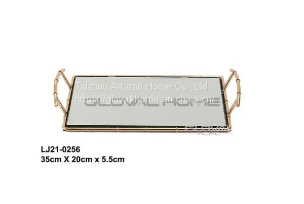 metal gold tray