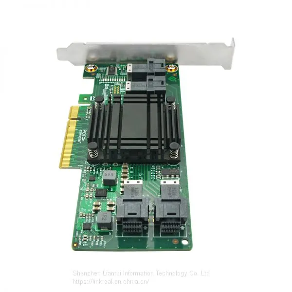 Linkreal PCIe NVMe Adapter Card 4 Port PCIe 3.0 x8 to Internal SFF-8643 NVMe Adapter Support U.2 NVMe SSD photo-5