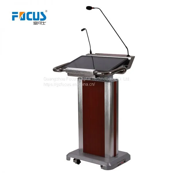 Height Adjustable Podium; Aluminum Lectern; Church Pulpit With 23.6