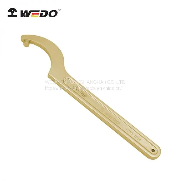 WEDO Non Sparking Aluminum Bronze Hook Wrench With Pin