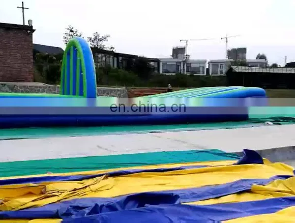 На открытом воздухе 1000 футов надувной водный горка Slip N Slide, самая длинная одноярусная водная горка из ПВХ с бассейном для города