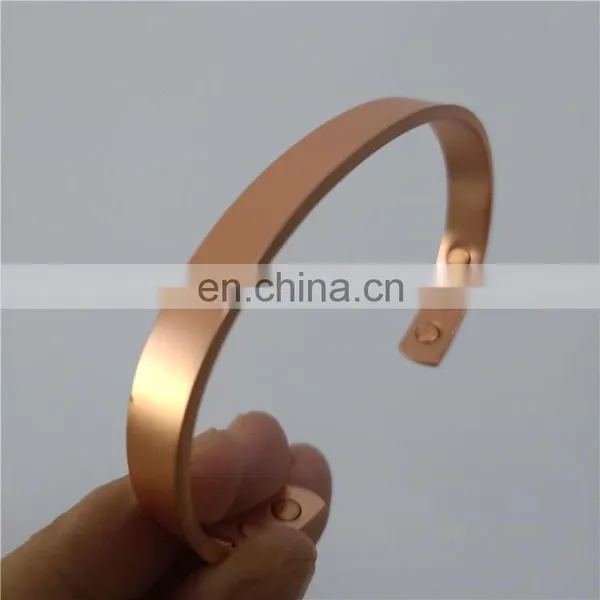 Blanks Copper Bracelet Health Benefits Magnetic Pure Copper Bangle photo-6