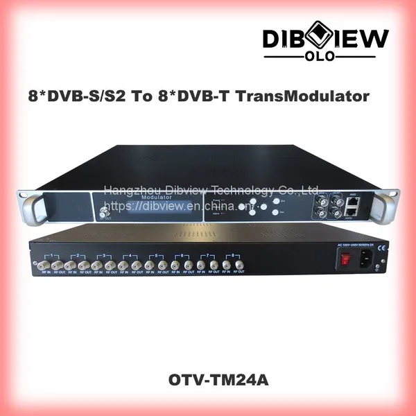 Dibviewolo OTV-TM24A 8-канальный тюнер FTA для частот Dvb-S2/S до 8-канальных ретрансляторов DVB-T