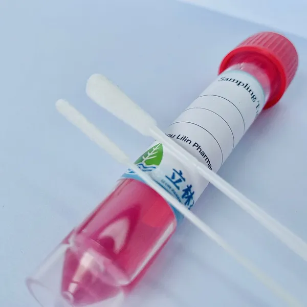Disposable VTM sampling tube with flocked swab