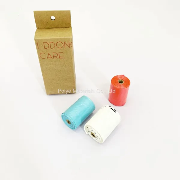 Pink Color Water Soluble Dog Poop Bags Flushable Dog Waste Bags 100% Biodegradable photo-5