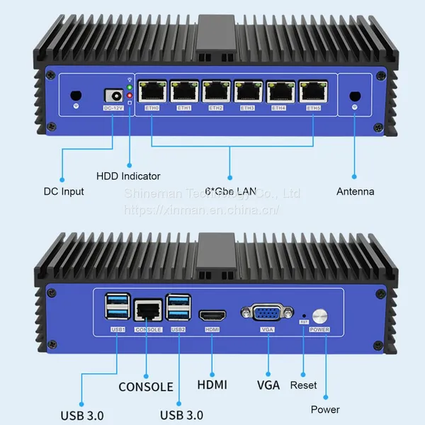 Fanless Intel SkyLake/KabyLake Network/Firewall PC w/ 6 Gbe LAN Core I5-7200U photo-5