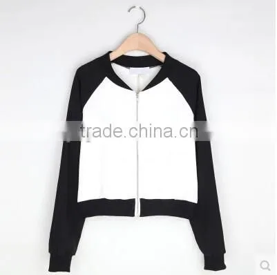 In the Fall of the New Female Fashion Leisure Short Coat Black and White Stitching Fleece Jacket Dress photo-2