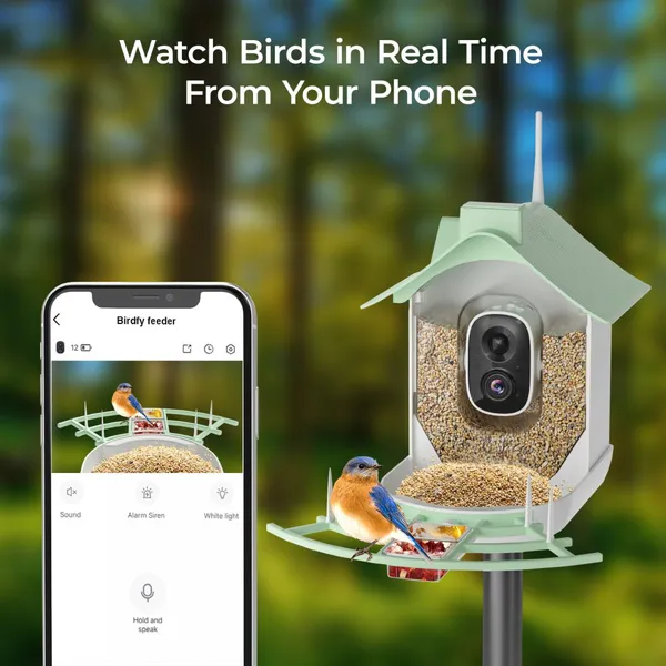 Ringsee Solar-powered Bird Feeder Smart Wifi Outdoor Bird Feeder 3MP Bird Feeder With Camera photo-3