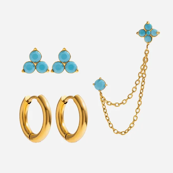 Affordable Flower Stud Earrings for Women - Waterproof Stainless Steel Fashion Jewelry photo-2