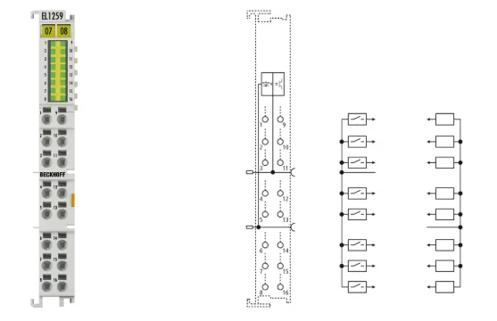 Beckhoff EL1259 EtherCAT Digital Input Output Terminal 8DI 8DO 24V DC Multi-Timestamp High-Speed I/O Module photo-2