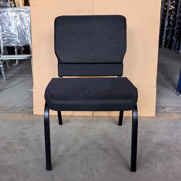 Wholesale Modern Comfortable Stackable Black Steel Metal Leg Commercial Theater Dining Hotel Auditorium Outdoor Padded photo-3