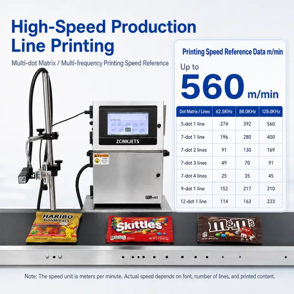 ZCINKJETS Candy Bag CIJ Inkjet Printer for Confectionery Packaging Lines photo-2