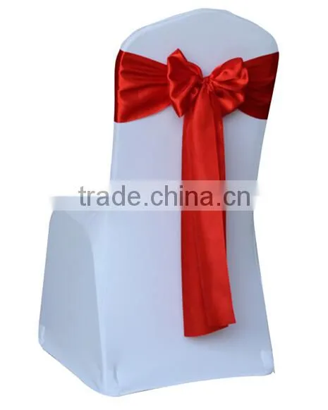 Cheap Spandex Chair Cover With Tiffany Blue Self-tie Chair Sash photo-3