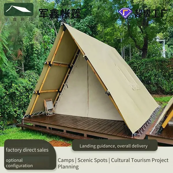 Junxin Coody Cool World Hotel Tents, Internet-famous Homestay Tents for Scenic Spots and Camps, A-shaped Tents for Team Building and Extended Stay Accommodation