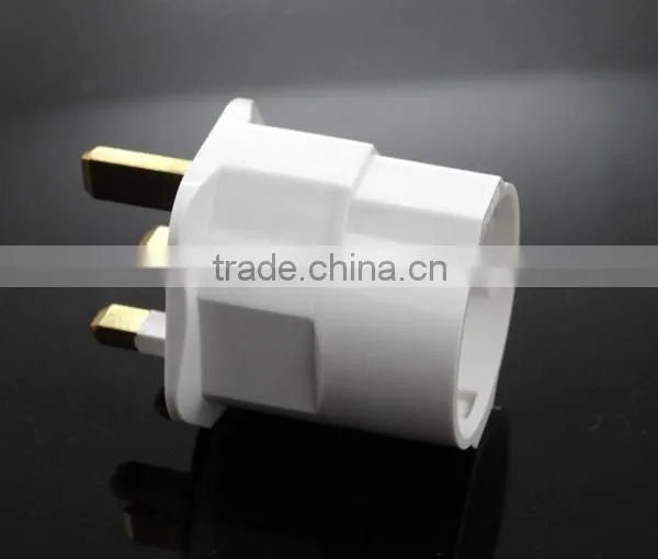 CE ROHS Approved HK UK Ireland Singapore Malaysia India Kuwait Bahrain Type G to Schuko Germany Type F Plug Travel Adapter photo-4