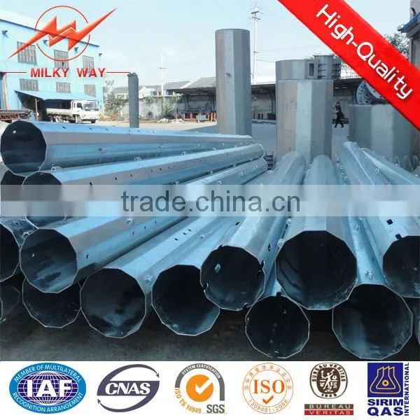 40FT NEA 3mm Thickness Galvanized Steel Electric Pole photo-3