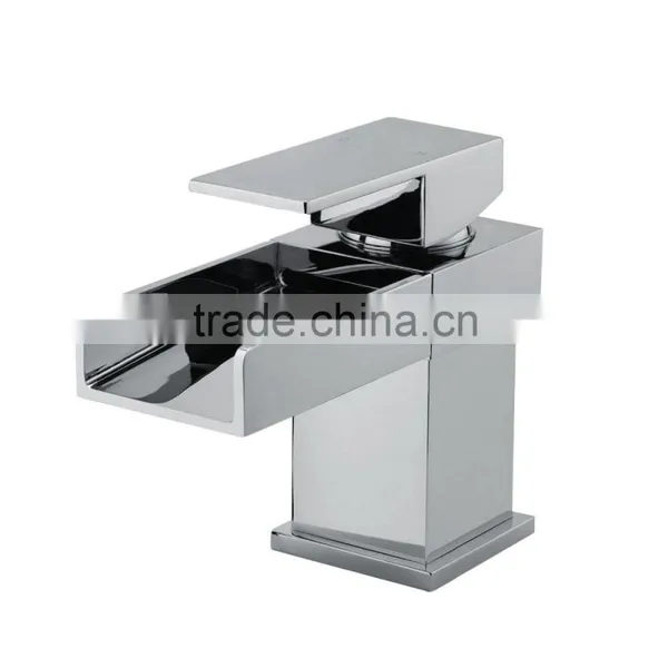 Waterfall Bathroom Basin Bathtub Faucet Freestanding Bath Filler Mixer Shower Mixer Taps photo-2