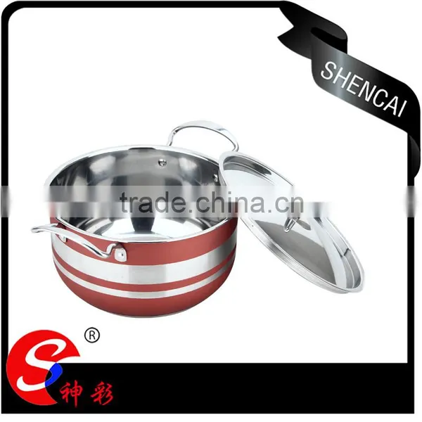 Kitchen Accessories Stainless Steel Capsule Bottom Cookware Set / Colored Cooking Pot / Stock Pot Set photo-2