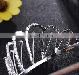 Wedding Bridal Tiara Rhinestone Silver Crystal Crown photo-3
