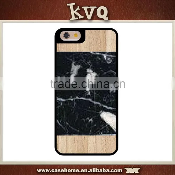 Natural Wood Wooden Case And Real Marble Back Case for Iphone 6s photo-5