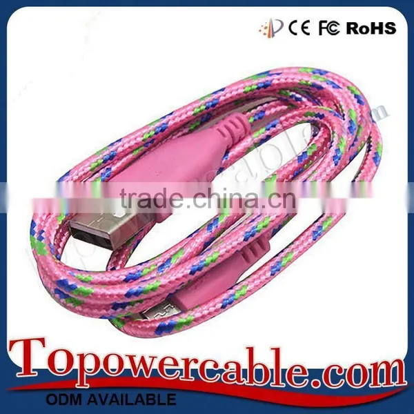 Wholesale Braided Usb To Micro Usb Power Charging Data Transferring Cable photo-4