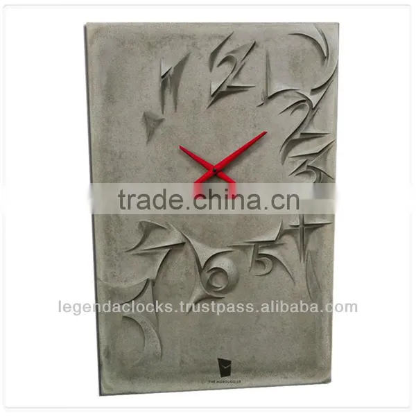 Unique clock, concrete wall clock, designer clocks, customized clock, handmade decorative clock