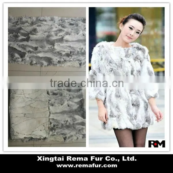 100% Real Patched Rabbit Fur Plate For Garments