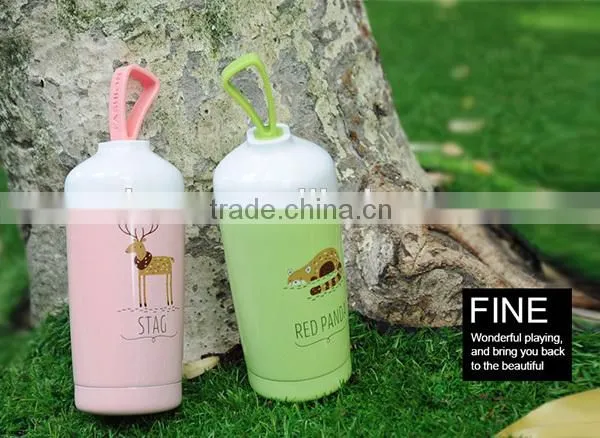Customized Double Wall Stainless Steel Vacuum Flask With Silicone Handle photo-3
