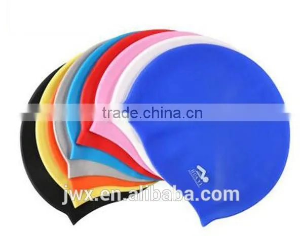 Red Silica Gel Swimming Cap Water-proof Swimming Pool Swimming Cap photo-6