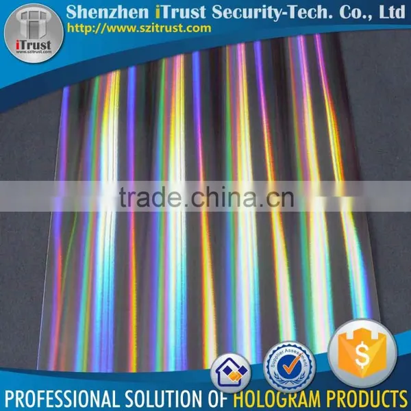 Chinese Self Adhesive Transparent BOPP Reflective Holographic Film photo-6