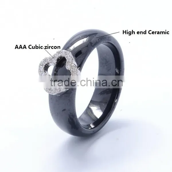 Best Products for Import New Hot Design Ceramic Zircon Ring Black Ring photo-4