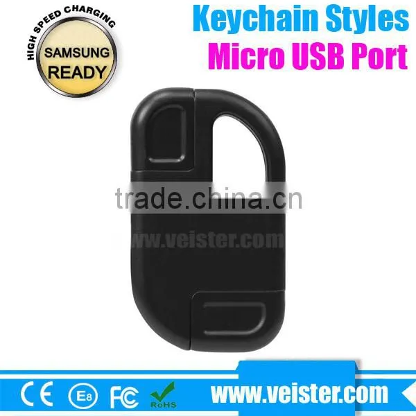 Portable Mini USB Data Cable With Keychain for Samsung photo-4