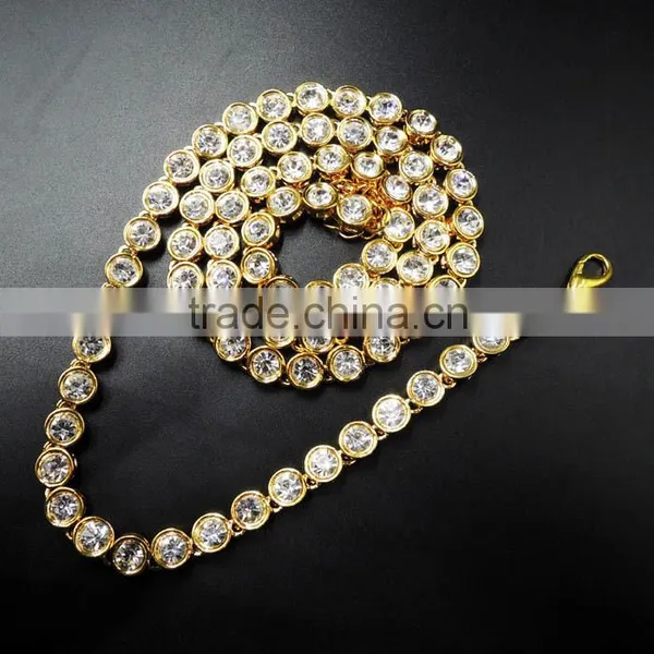 2016 Hip Hop Clear Heavy Plated Gold Diamond Ball Necklace photo-2