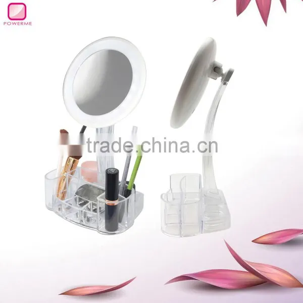 Makeup Mirror With LED Organizer Case Vanity Mirror Powerme Mirror photo-4