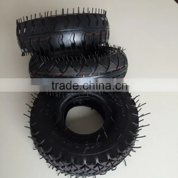 Tire 4.10x3.50-4 Steel Wheel Green 4 Ply 340-4 Tyre for Wheelbarrow photo-2