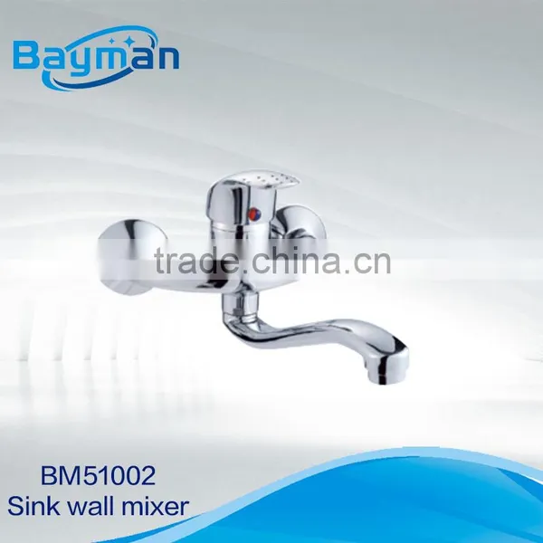 Brass Body Wall-Mounted Sink Kitchen Faucet(BM51002)